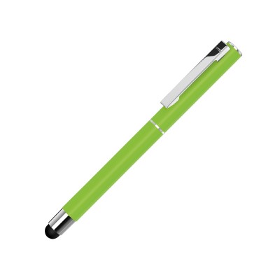 Купить Ручка металлическая стилус-роллер STRAIGHT SI R TOUCH, зеленое яблоко с нанесением