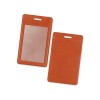 Купить Вертикальный карман из экокожи для карты Favor, оранжевый с нанесением логотипа