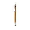 Купить Ручка-стилус шариковая NAGOYA с бамбуковым корпусом, натуральный/бежевый с нанесением логотипа