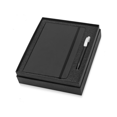 Купить Подарочный набор Uma Vision с ручкой и блокнотом А5, черный с нанесением
