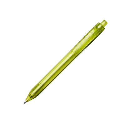 Купить Ручка шариковая Vancouver, transparent lime green с нанесением логотипа