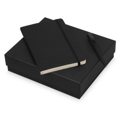 Купить Подарочный набор Moleskine Amelie с блокнотом А5 Soft и ручкой, черный с нанесением
