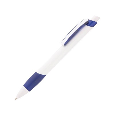 Купить Ручка шариковая Соната, белый/синий с нанесением логотипа