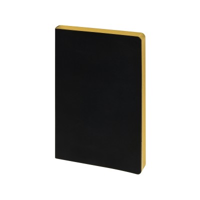 Купить Ежедневник недатированный А5 Megapolis Nebraska Flex, черный с золотым обрезом с нанесением логотипа