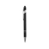 Купить Ручка металлическая soft-touch шариковая со стилусом Sway, черный/серебристый с нанесением логотипа