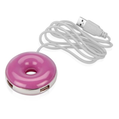 Купить USB Hub на 4 порта Пончик с нанесением логотипа