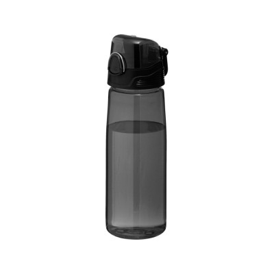 Купить Бутылка спортивная Capri, черный с нанесением логотипа