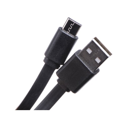 Купить Кабель USB 2.0 A - USB Type-C, черный с нанесением логотипа
