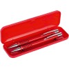 Купить Набор Онтарио: ручка шариковая, карандаш механический, красный/серебристый с нанесением логотипа