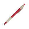 Купить Ручка шариковая HANA из пшеничного волокна, бежевый/красный с нанесением логотипа