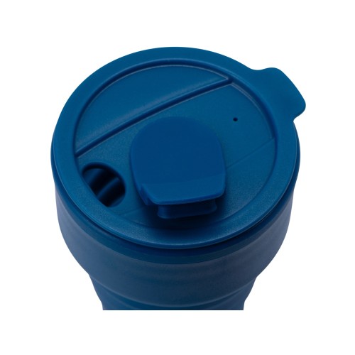 Купить Силиконовый складной стакан GoCup, индиго с нанесением логотипа