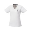 Купить Модная женская футболка Amery  с коротким рукавом и V-образным вырезом, белый с нанесением логотипа