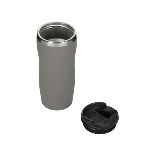 Купить Термокружка Double wall mug C1, soft touch, 350 мл, серый с нанесением логотипа
