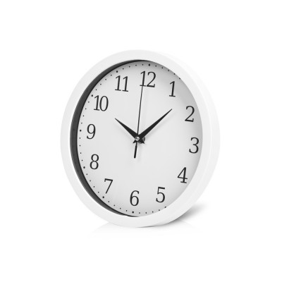 Купить Пластиковые настенные часы  диаметр 25,5 см Yikigai, белый с нанесением логотипа