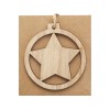 Купить Деревянное украшение Natall в виде звезды с нанесением логотипа