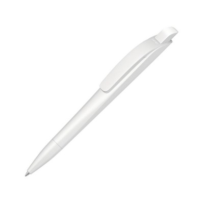 Купить Ручка шариковая пластиковая Stream, белый/белый с нанесением логотипа