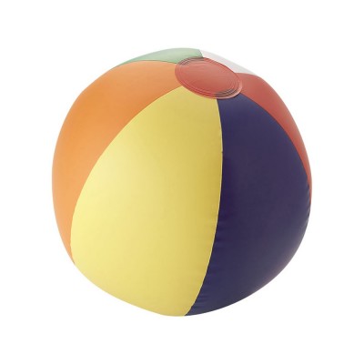 Купить Мяч надувной пляжный Rainbow, многоцветный с нанесением логотипа