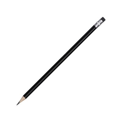 Купить Трехгранный карандаш Графит 3D, черный с нанесением логотипа