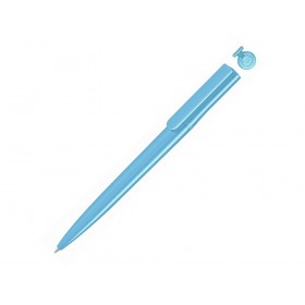 Ручка шариковая пластиковая RECYCLED PET PEN switch, синий, 1 мм, голубой