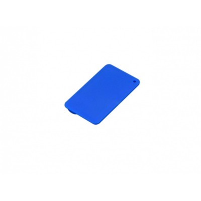 Купить USB-флешка на 32 Гб в виде пластиковой карточки, синий с нанесением логотипа