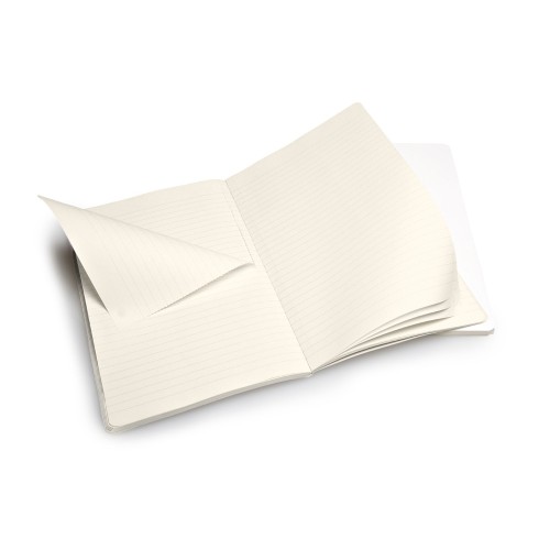 Купить Записная книжка Moleskine Volant (в линейку, 2 шт.), Large (13х21см), белый с нанесением логотипа