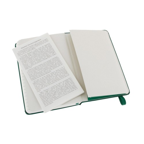 Купить Записная книжка Moleskine Classic (в линейку) в твердой обложке, Pocket (9x14см), зеленый с нанесением логотипа