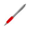 Купить Ручка шариковая Nash, красный/серебристый, черные чернила с нанесением логотипа