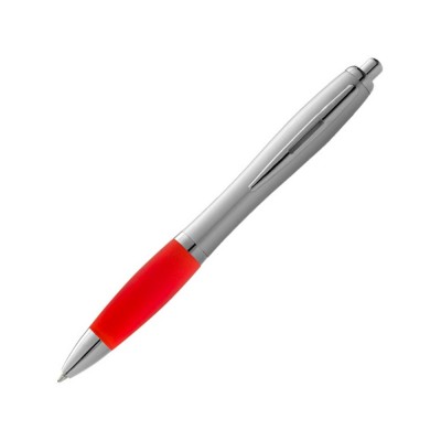 Купить Ручка шариковая Nash, красный/серебристый, черные чернила с нанесением