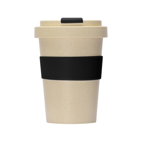 Купить Стакан из пшеничного волокна Flava, черный с нанесением логотипа