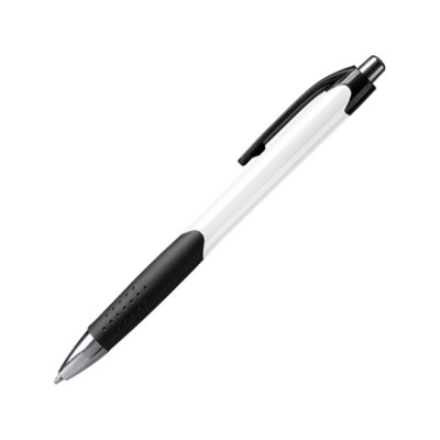 Купить Ручка пластиковая шариковая DANTE, черный/белый с нанесением логотипа
