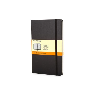 Купить Записная книжка Moleskine Classic (в линейку) в твердой обложке, Pocket (9x14см), черный с нанесением