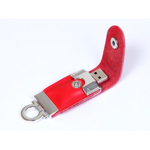 Купить USB-флешка на 8 Гб в виде брелка, красный с нанесением логотипа