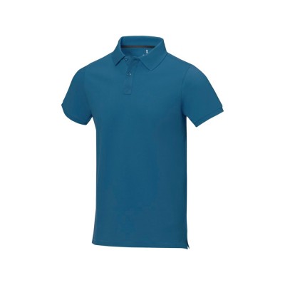 Купить Calgary мужская футболка-поло с коротким рукавом, tech blue с нанесением логотипа