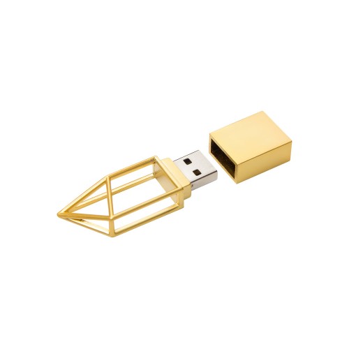 Купить USB-флешка на 16 ГБ,micro USB  золото с нанесением логотипа