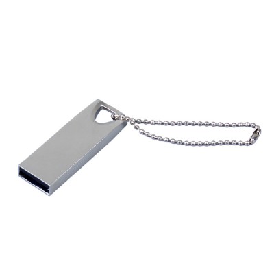 Купить USB 2.0-флешка на 64 Гб с мини чипом, компактный дизайн, стильное отверстие для цепочки с нанесением логотипа