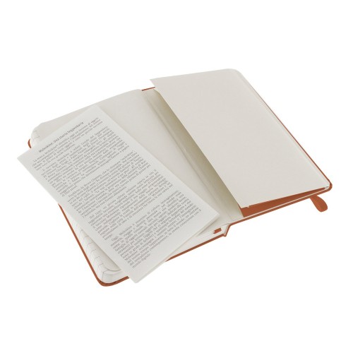 Купить Записная книжка Moleskine Classic (в линейку) в твердой обложке, Pocket (9x14см), оранжевый коралл с нанесением логотипа