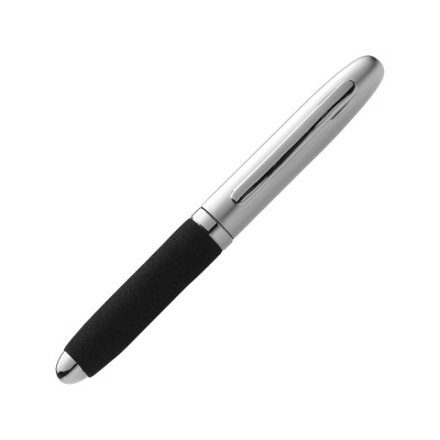 Купить Ручка шариковая Vienna, черный/серебристый, черные чернила с нанесением логотипа