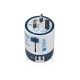 Купить Адаптер с 2-умя USB-портами для зарядки Travel Blue Twist & Slide Adaptor голубой/белый с нанесением логотипа