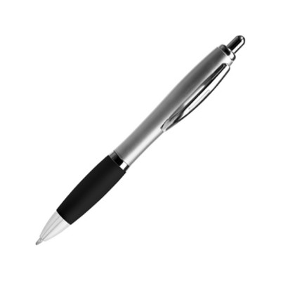 Купить Ручка пластиковая шариковая CONWI, серебристый/черный с нанесением логотипа