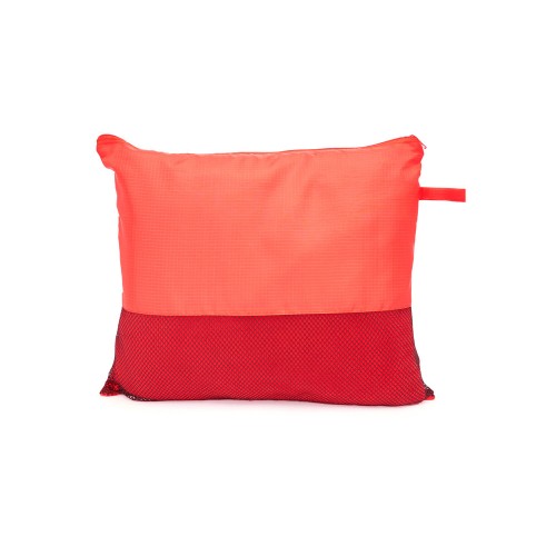 Купить Плед BERING из гладкого флиса плотностью 200 г/м2 с чехлом в тон, красный с нанесением логотипа