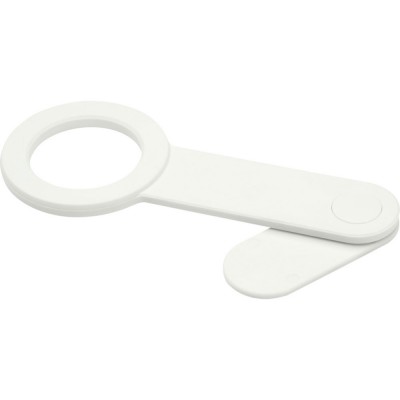 Купить Настольный держатель для телефона Hook из пластика, белый с нанесением логотипа