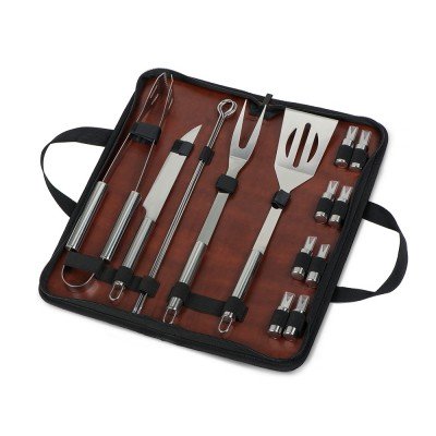 Купить Набор для BBQ Fabrizio в инд.чехле, черный с нанесением логотипа