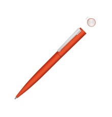 Металлическая шариковая ручка soft touch Brush gum, оранжевый