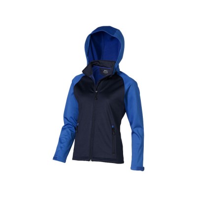 Купить Куртка софтшел Сhallenger женская, темно-синий/небесно-голубой с нанесением