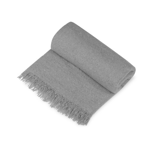 Купить Плед акриловый Mohair, серый с нанесением логотипа Купить Плед акриловый Mohair, серый с нанесением логотипа