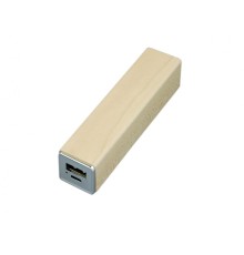 PB-wood1 Универсальное зарядное устройство power bank прямоугольной формы. 2200MAH. Белый