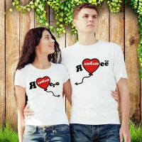 Парные футболки "Два сердца"