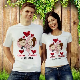 Парные футболки "День свадьбы"