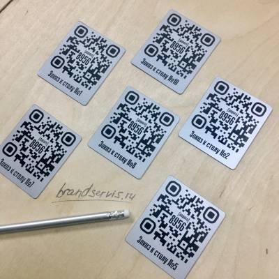 Табличка с qr кодом