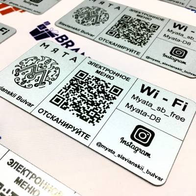 Табличка с qr code